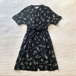 Anthropologie Dress with Origami Crane Print